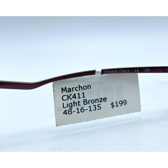 Calvin Klein Eyeglasses Glass Frame CK411 Brown Light Bronze 48-16-135 MSRP $199 - Picture 8 of 10